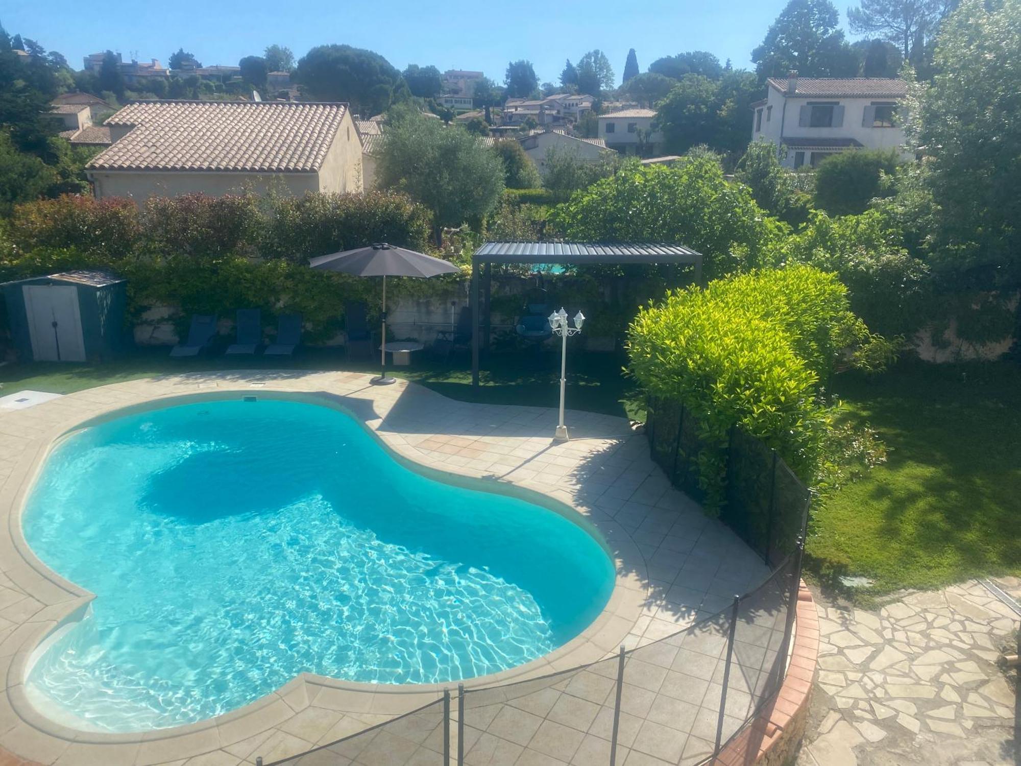 3 Pieces Climatise En Rez De Jardin Avec Piscine Lägenhet Villeneuve-Loubet Exteriör bild